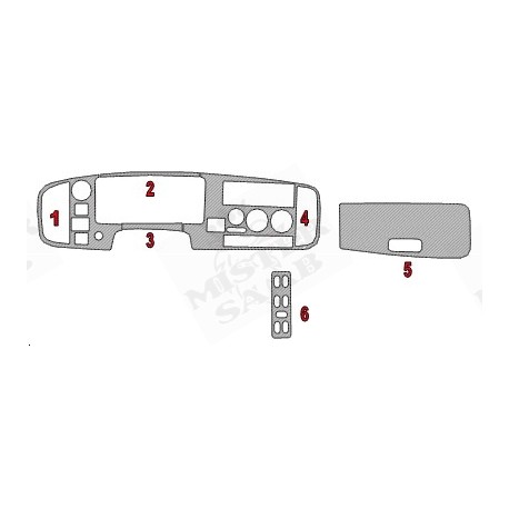 tableau de bord bois saab 900 -schéma